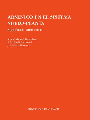 cover image of Arsénico en el sistema suelo-planta